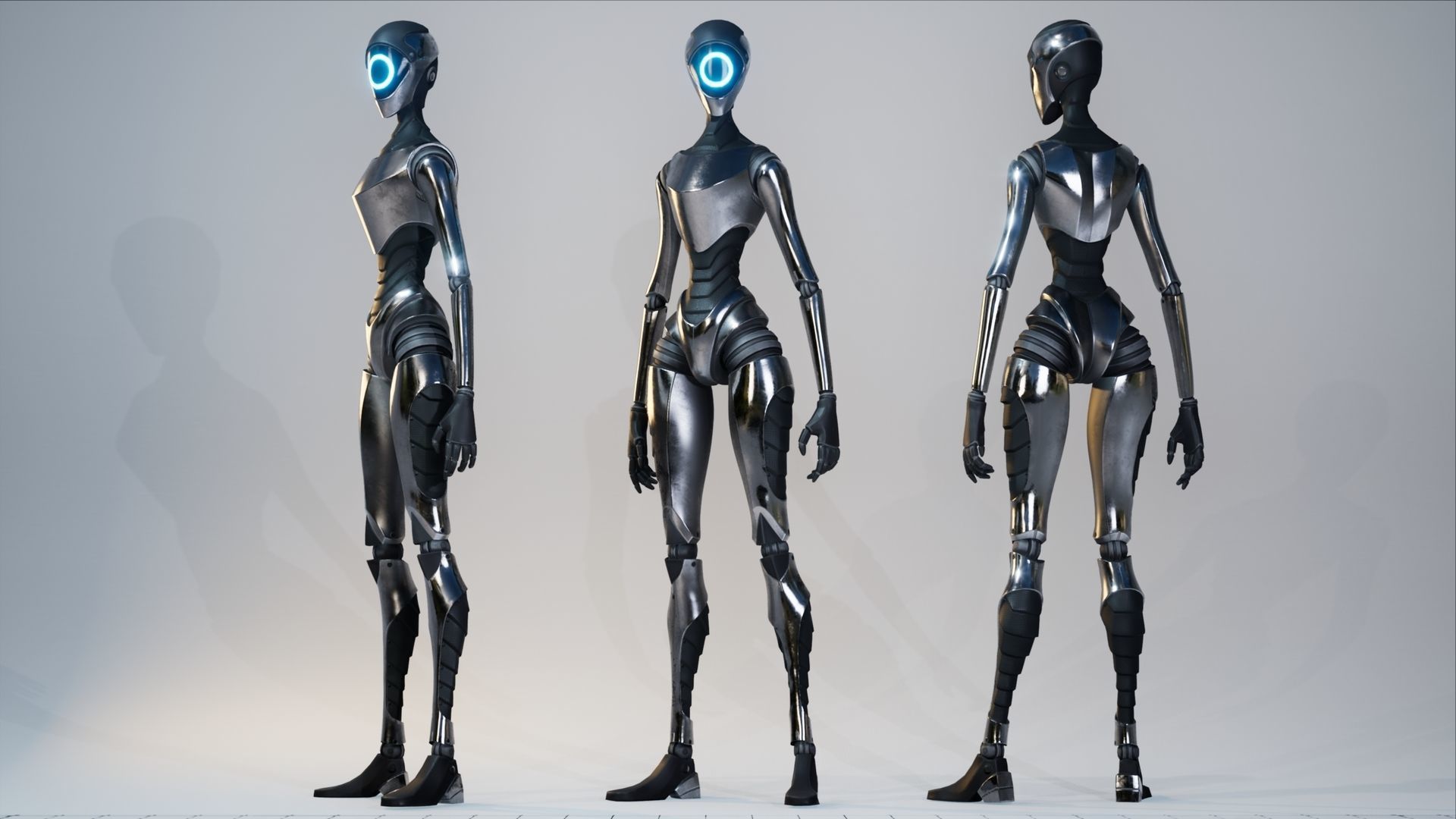 Robot12 Low-poly 3D model_4