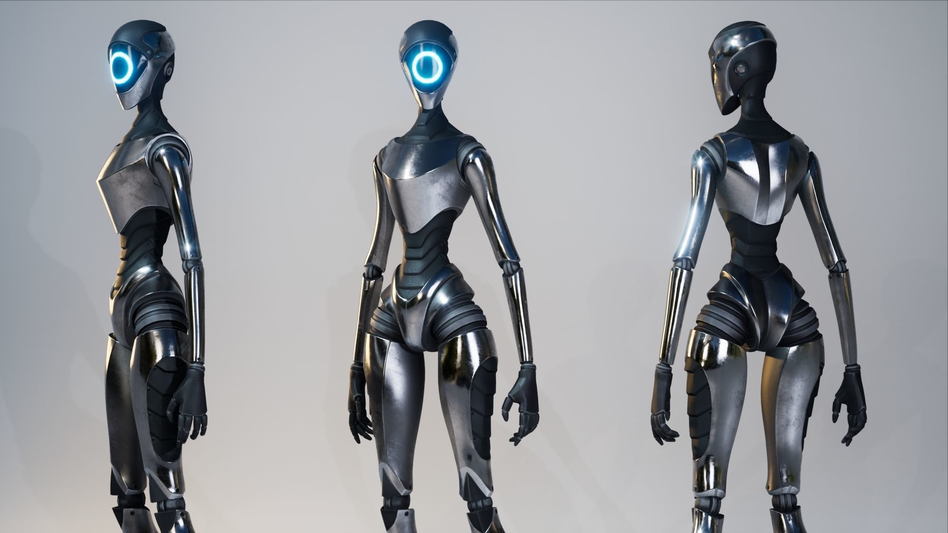 Robot12 Low-poly 3D model_6