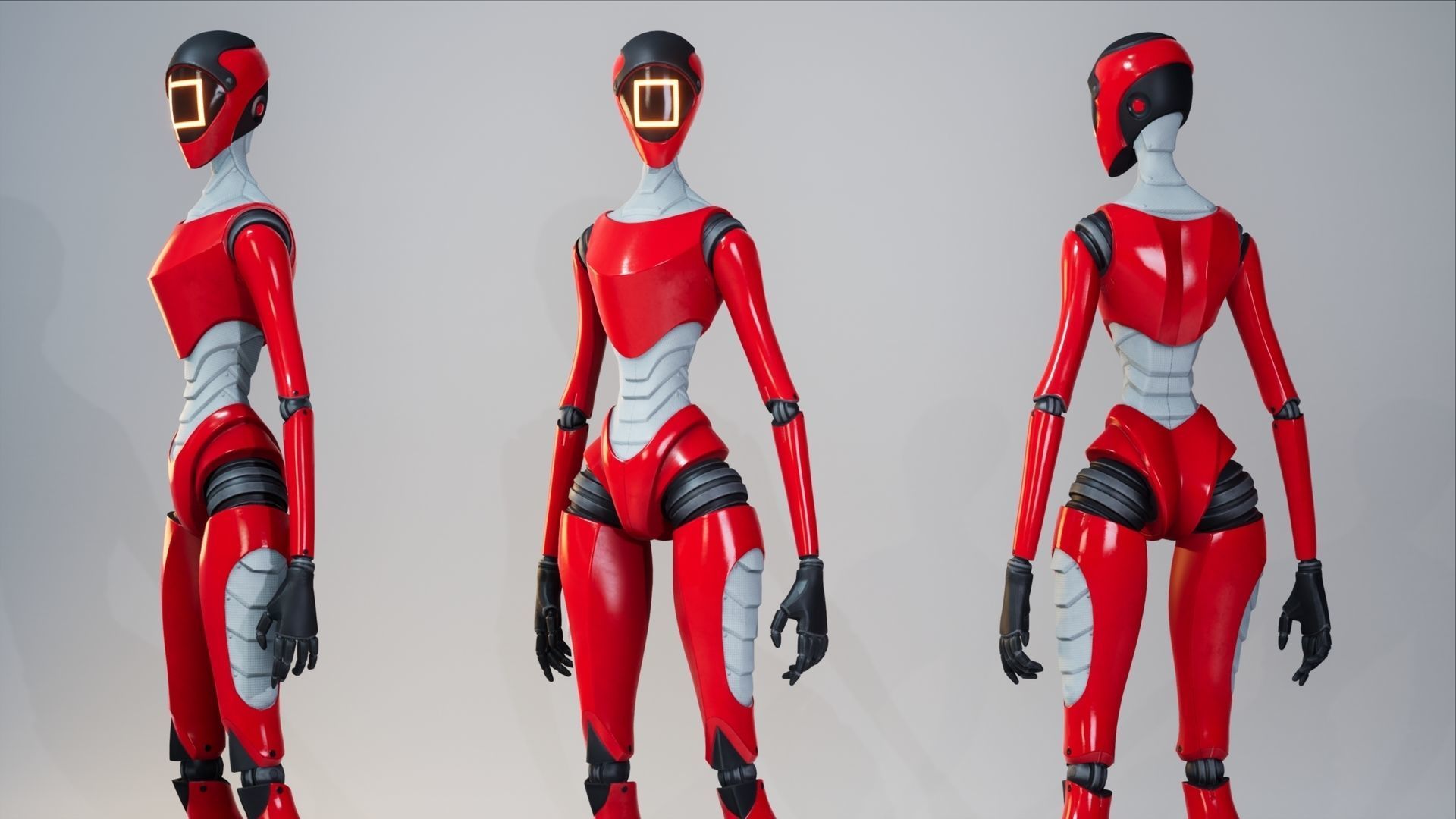 Robot12 Low-poly 3D model_8