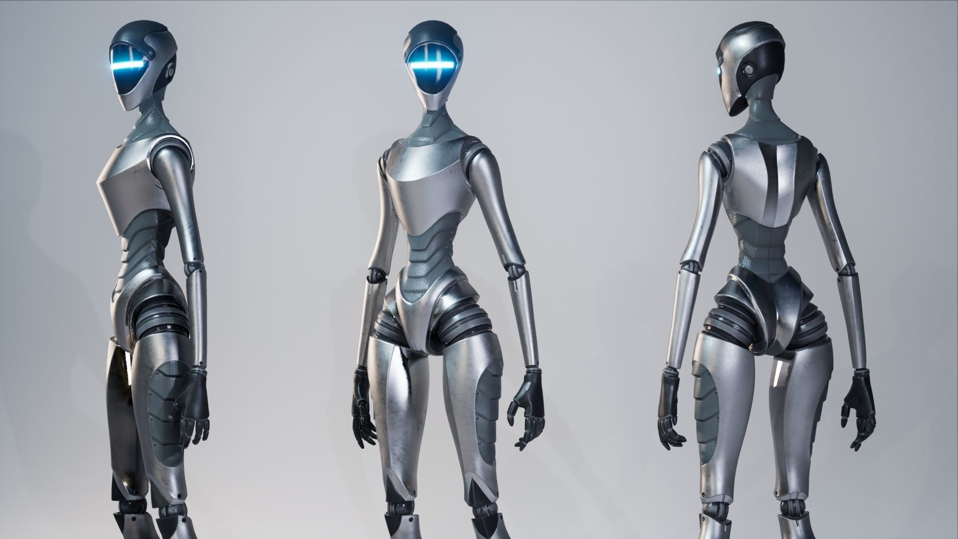 Robot12 Low-poly 3D model_9