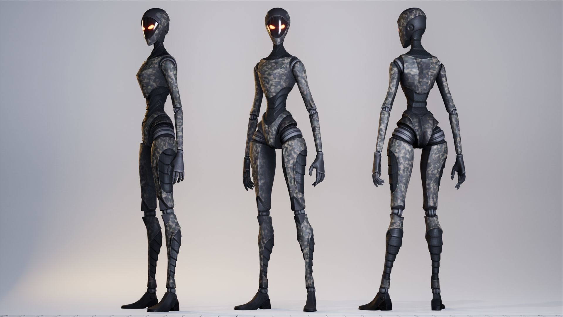 Robot12 Low-poly 3D model_17