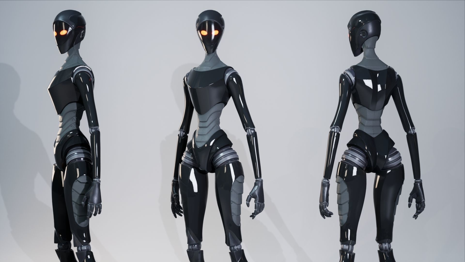 Robot12 Low-poly 3D model_2