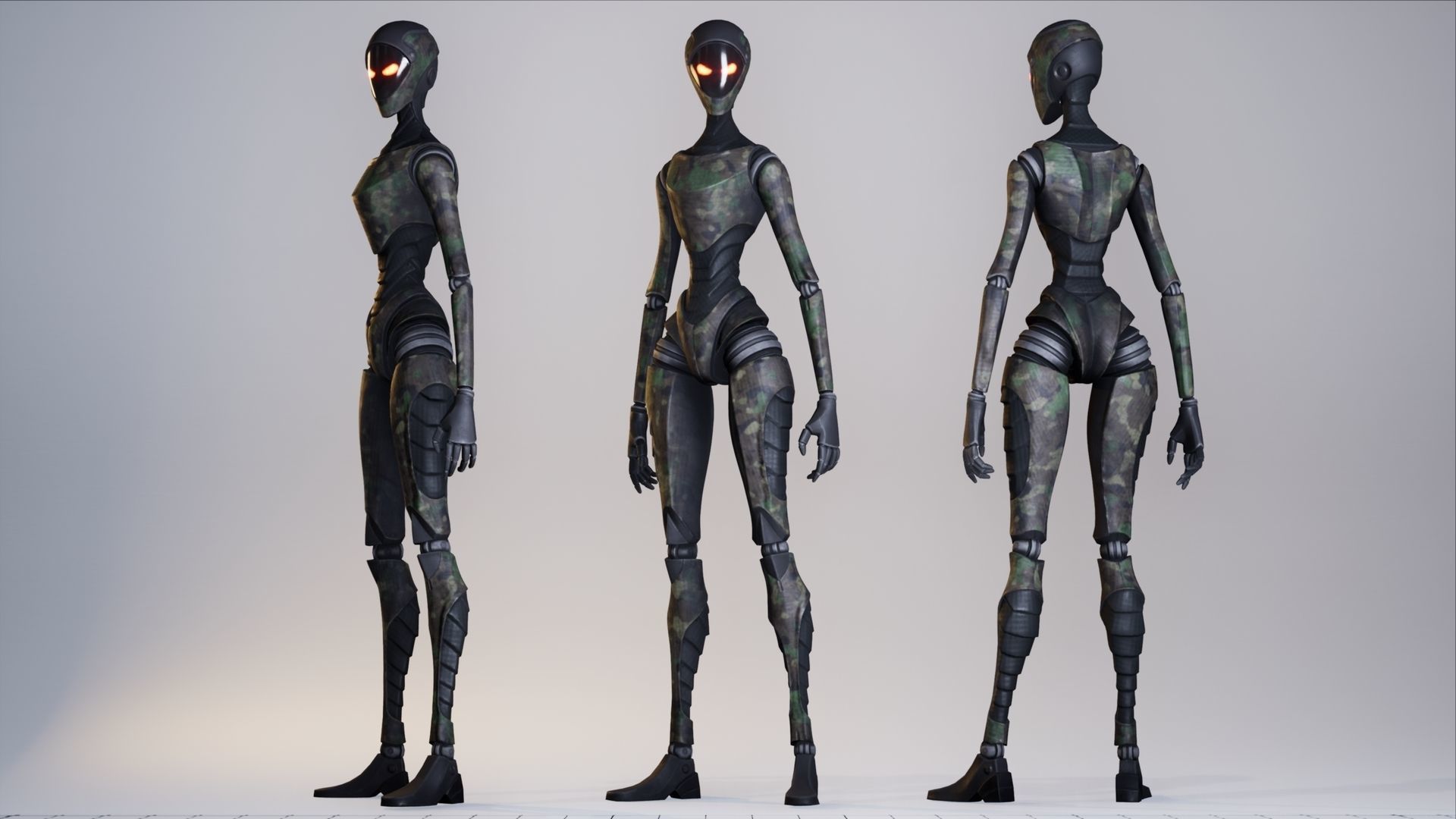 Robot12 Low-poly 3D model_20