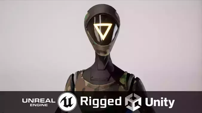 Robot12 Low-poly 3D model