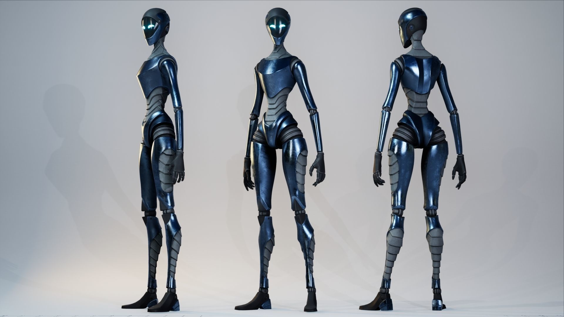 Robot12 Low-poly 3D model_13