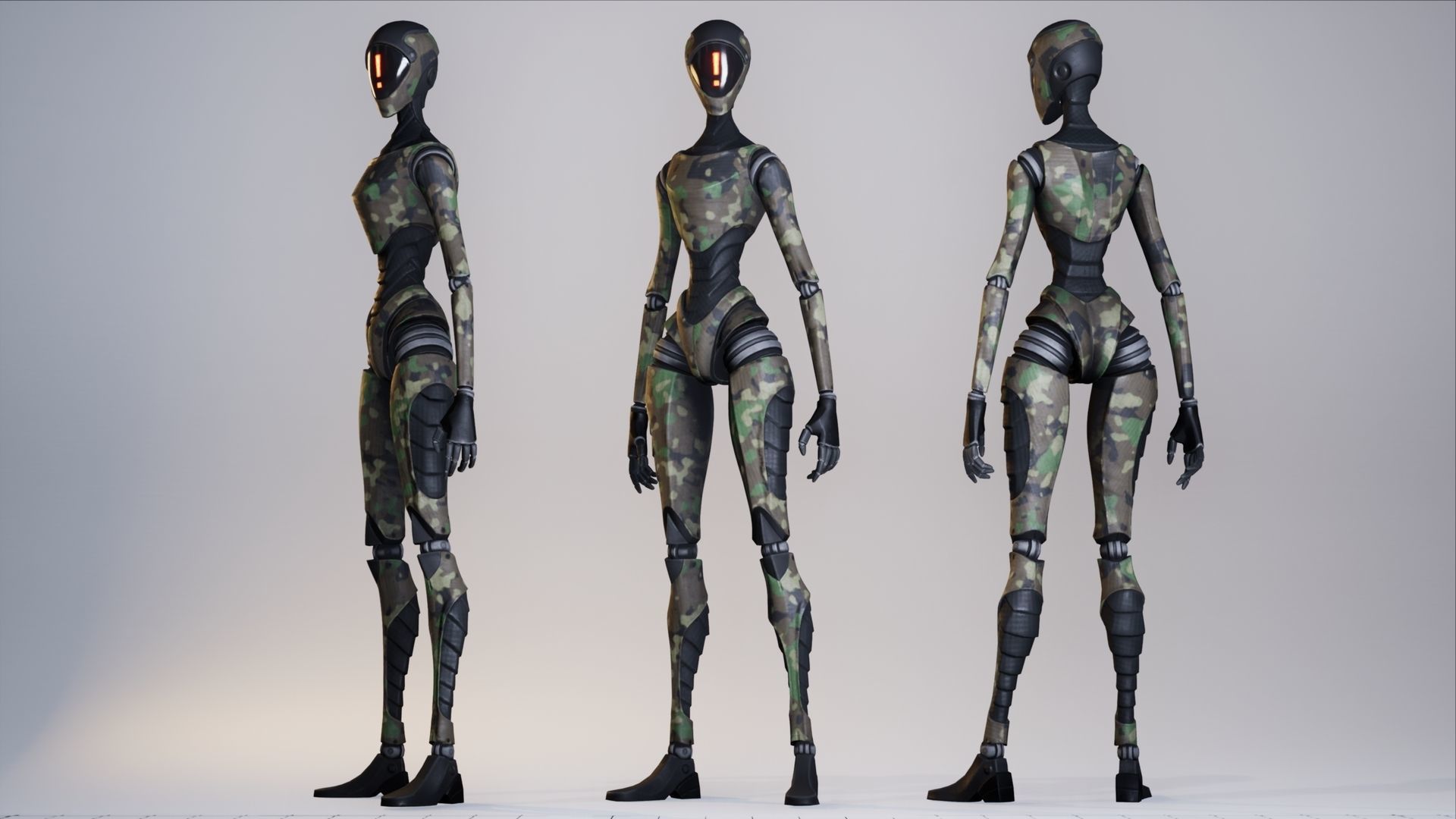 Robot12 Low-poly 3D model_16