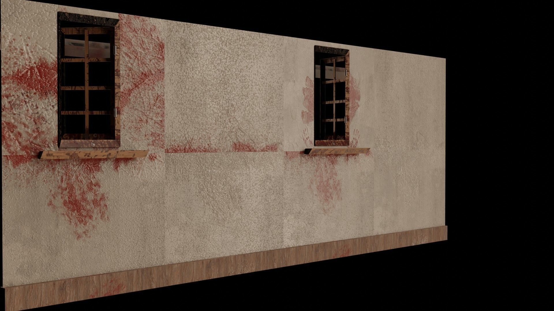 Gothic Wall  Window DrainPipe Collection Low-Poly PBR Blood  Low-poly 3D model_3