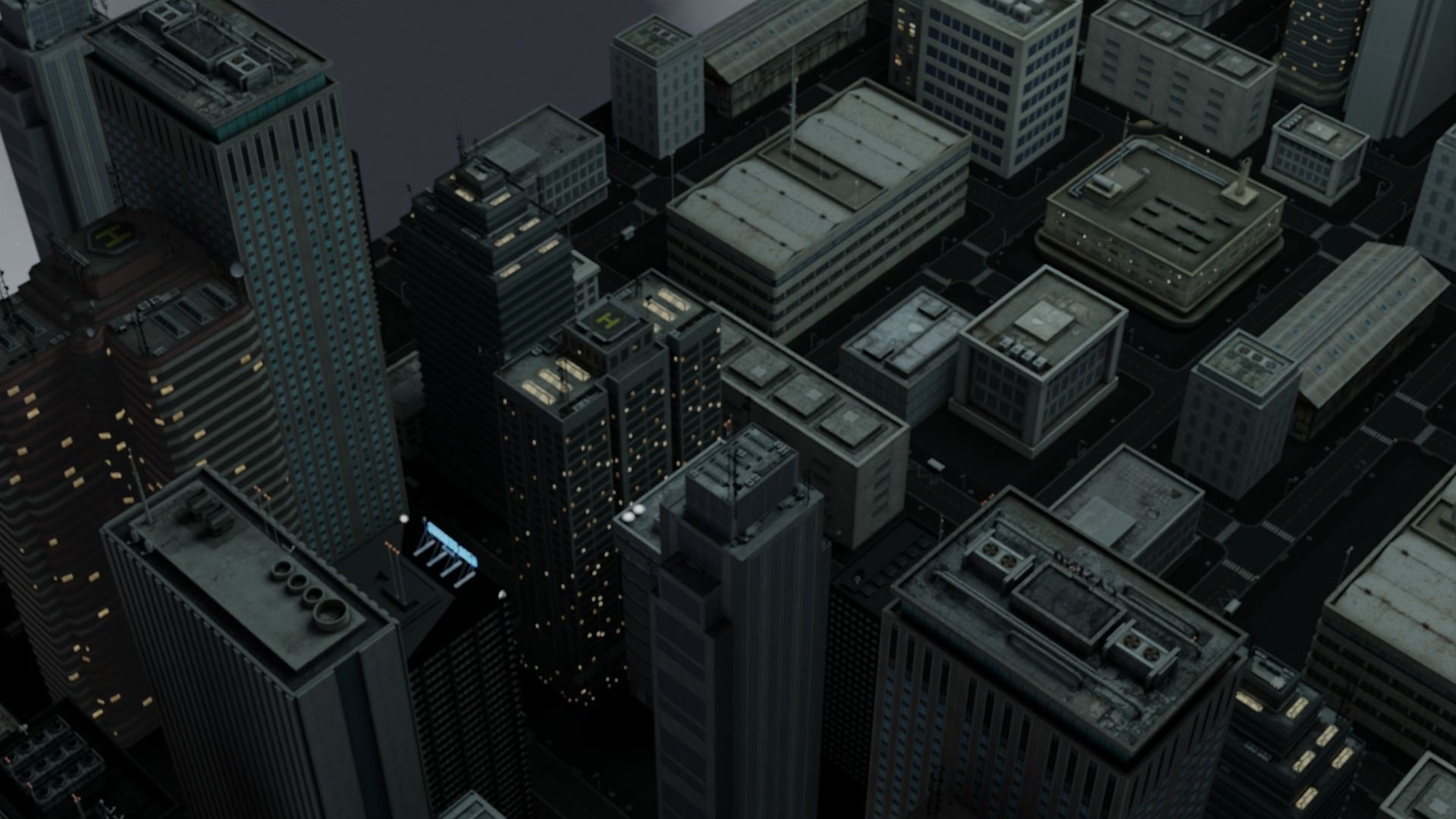 Skibidi Toilet Night City 3D model_1
