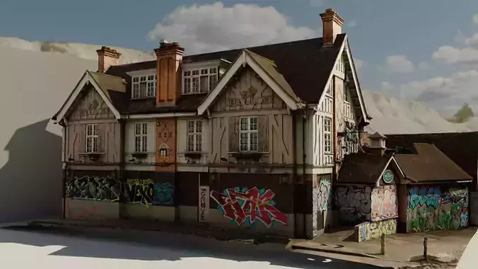 Photogrammetry scan of abandoned Pub