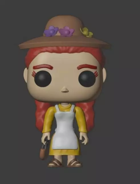 Funko Custom Muneca Pelirroja 3D print model_0