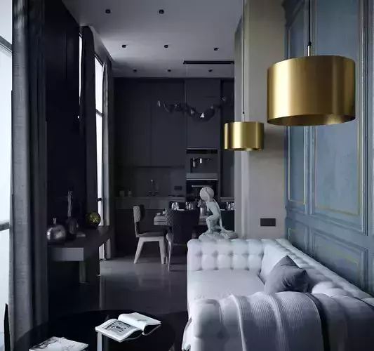 Living room and Kitchen