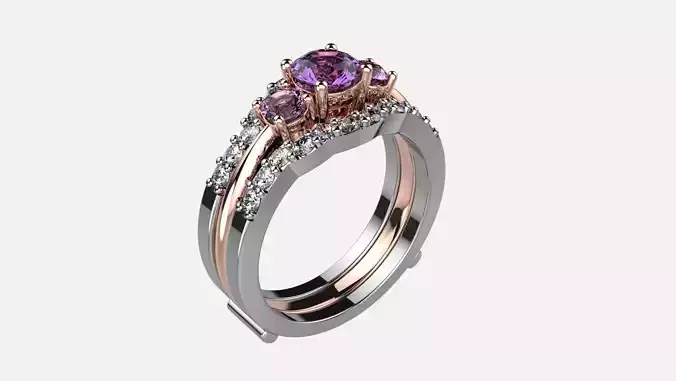 Lucy Women ring 3dm detail 3D print model 