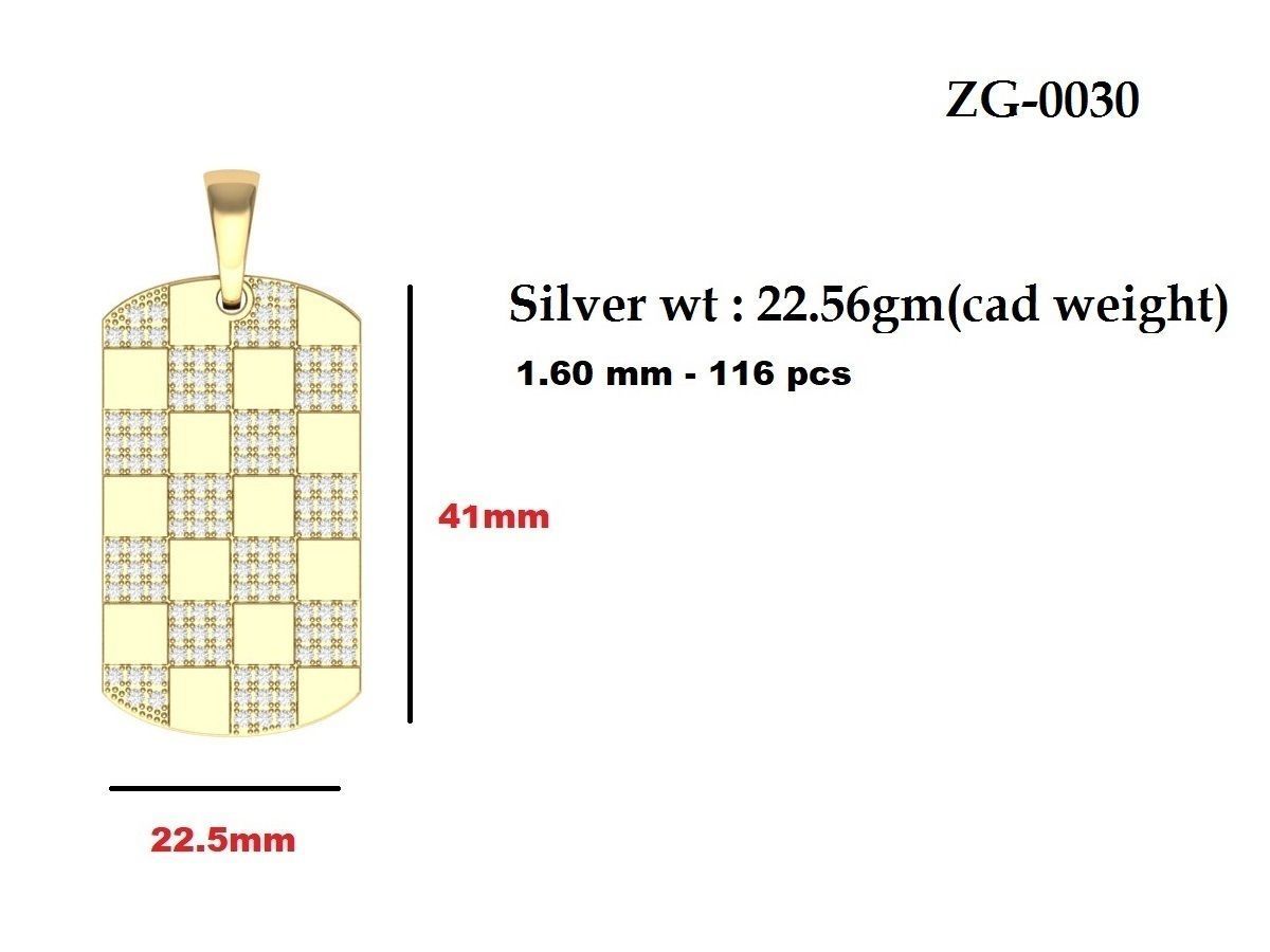 Antiq Pendant 3D print model_3