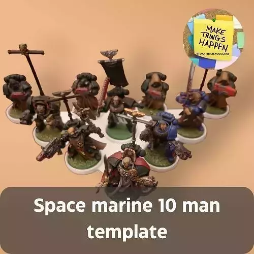 SPACE MARINE 10 MAN TEMPLATE