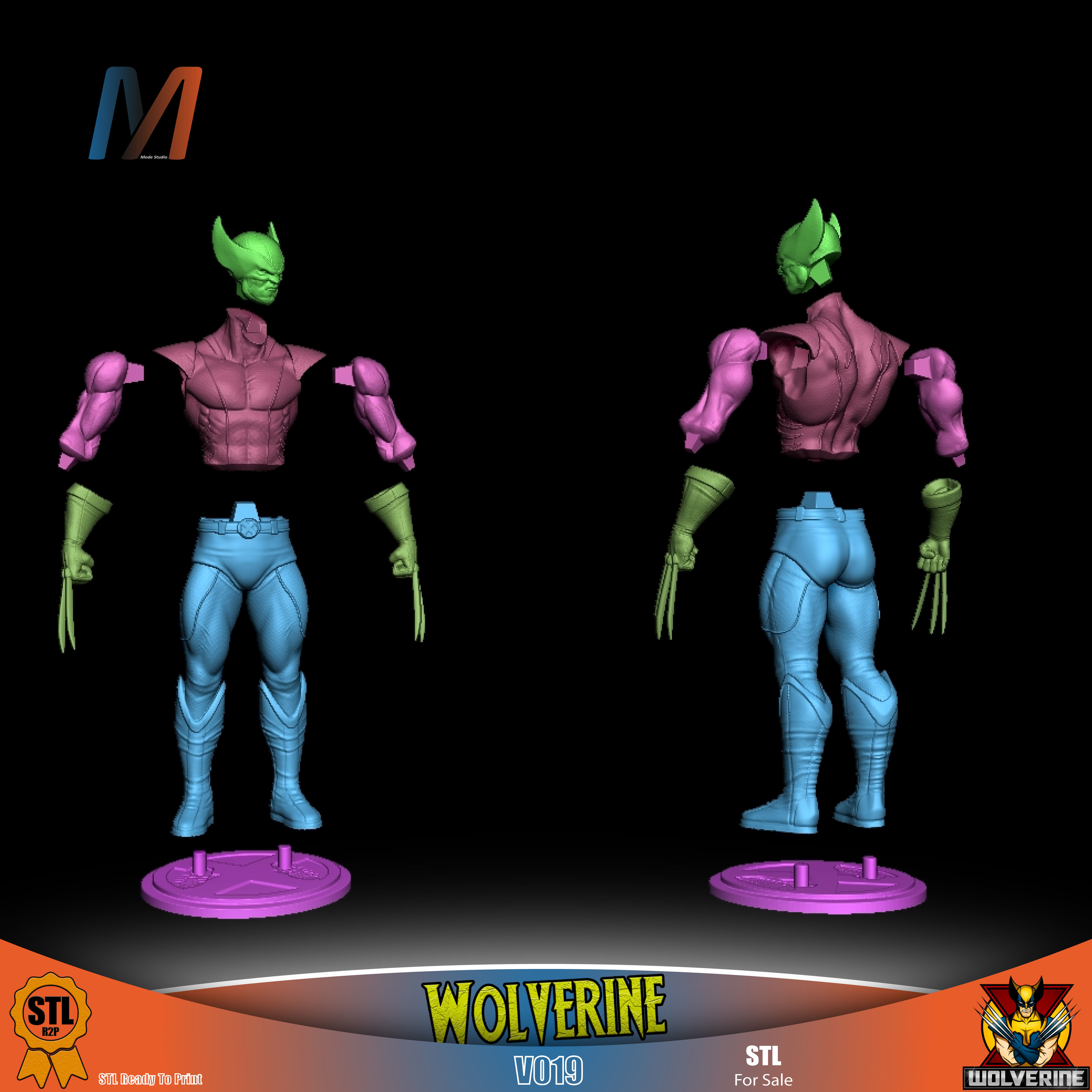 V019 - MARVEL WOLVERINE 3D print model_5