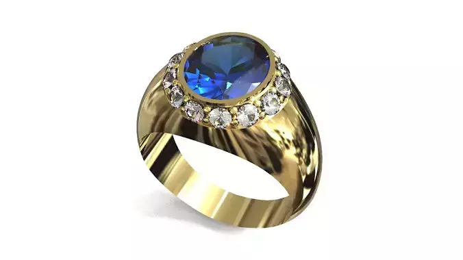 Ring Blue gem 
