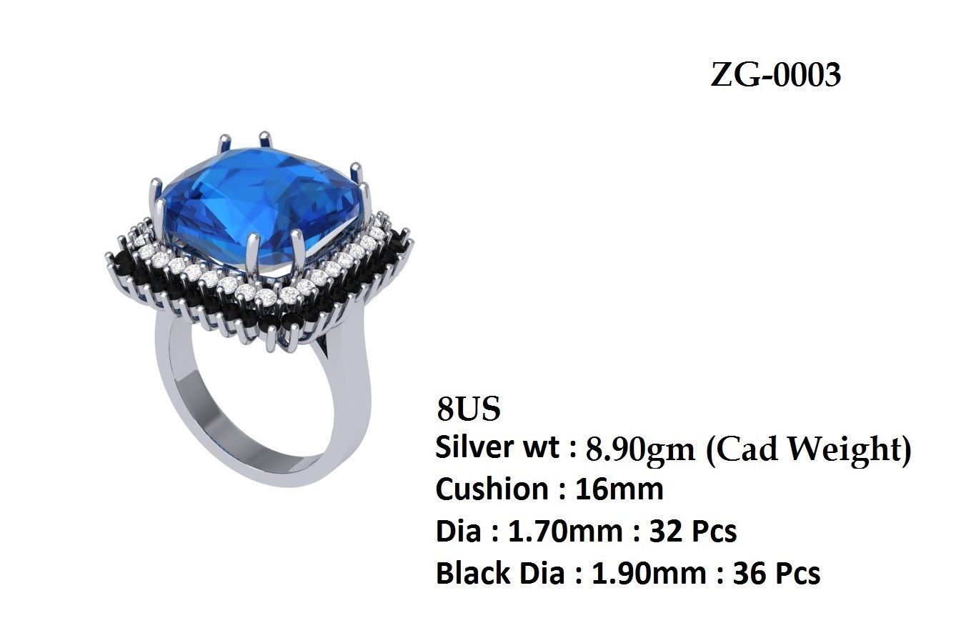 Wedding Ring  3D print model_11