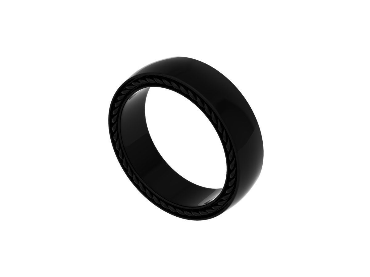 Wedding Ring 3D print model_4