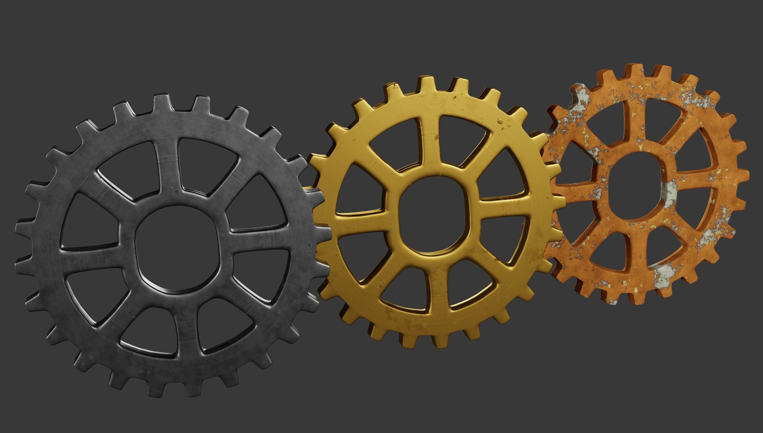 Gears Asset Pack 3D model_14