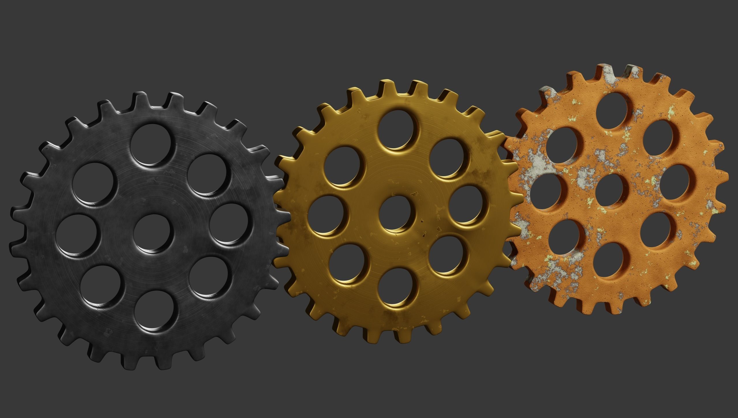 Gears Asset Pack 3D model_2
