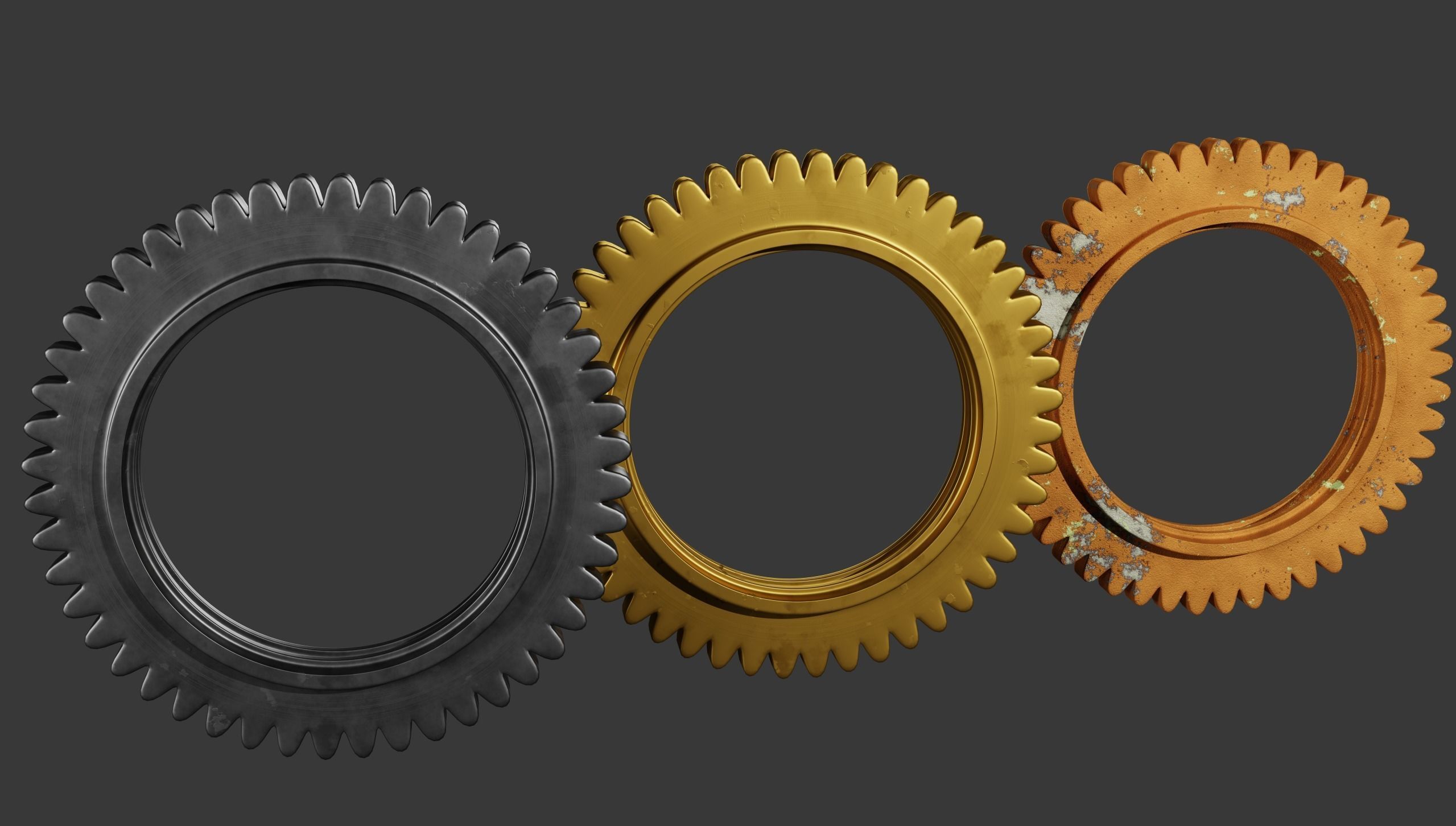 Gears Asset Pack 3D model_11