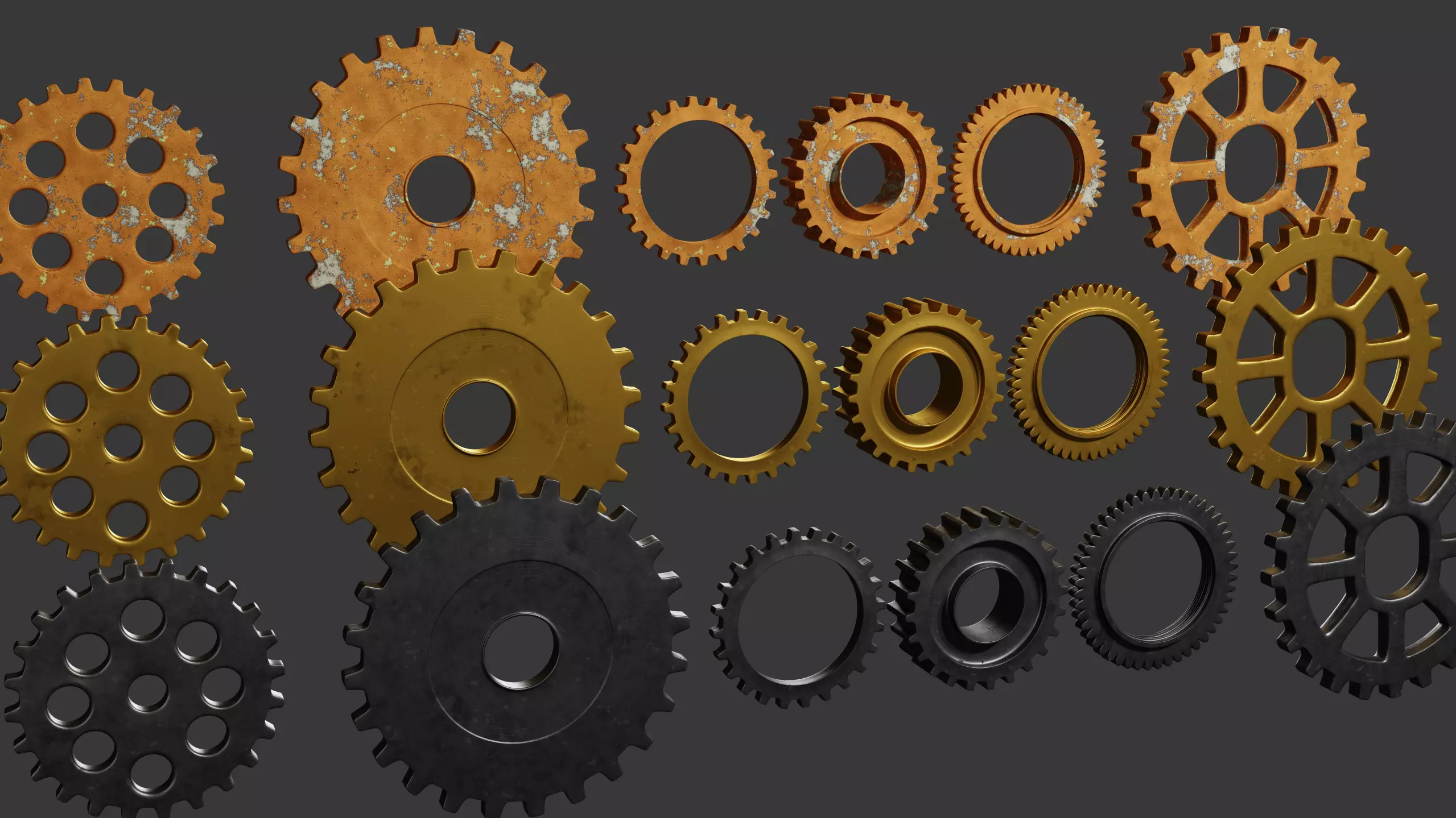 Gears Asset Pack 3D model_0