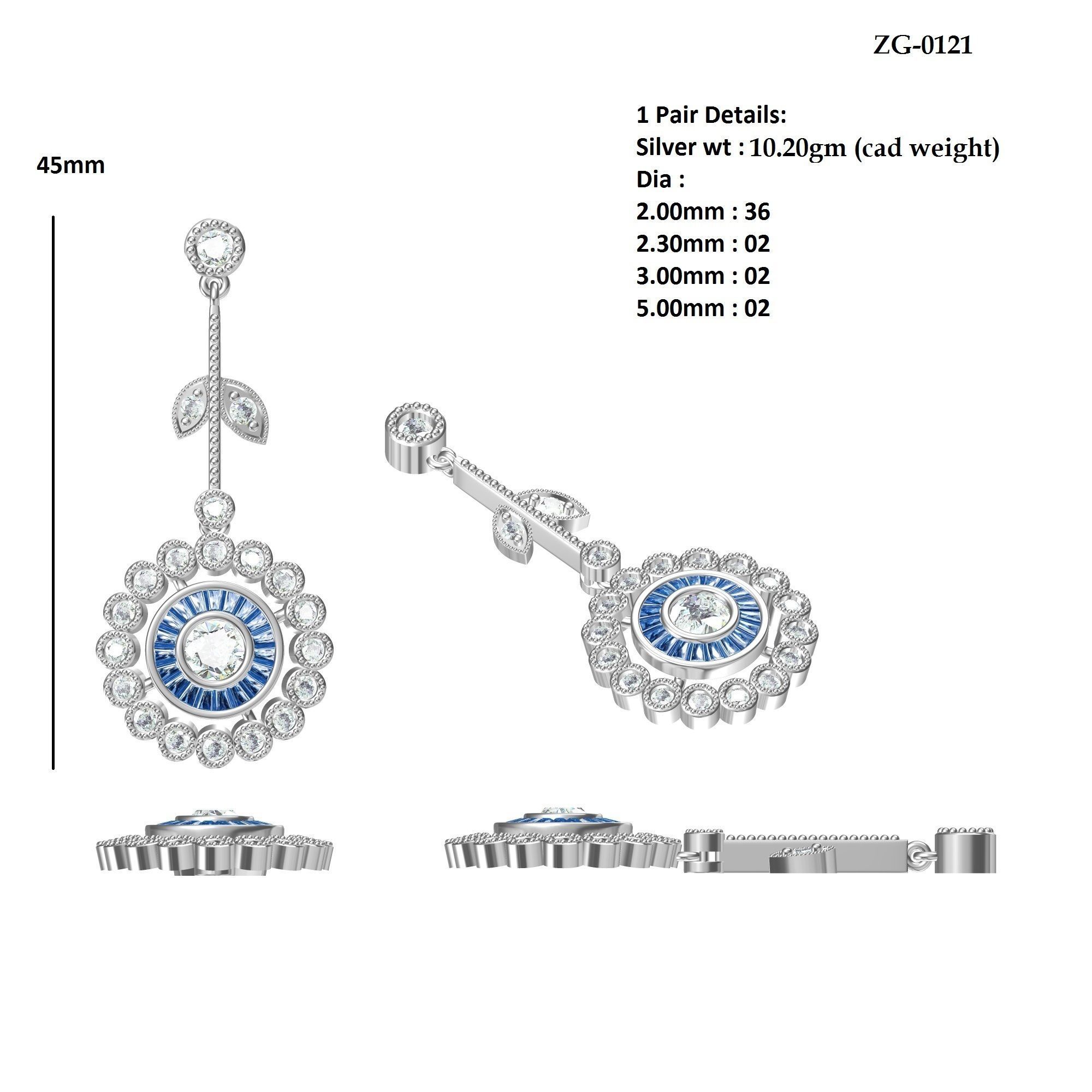 Antiq Earing 3D print model_5