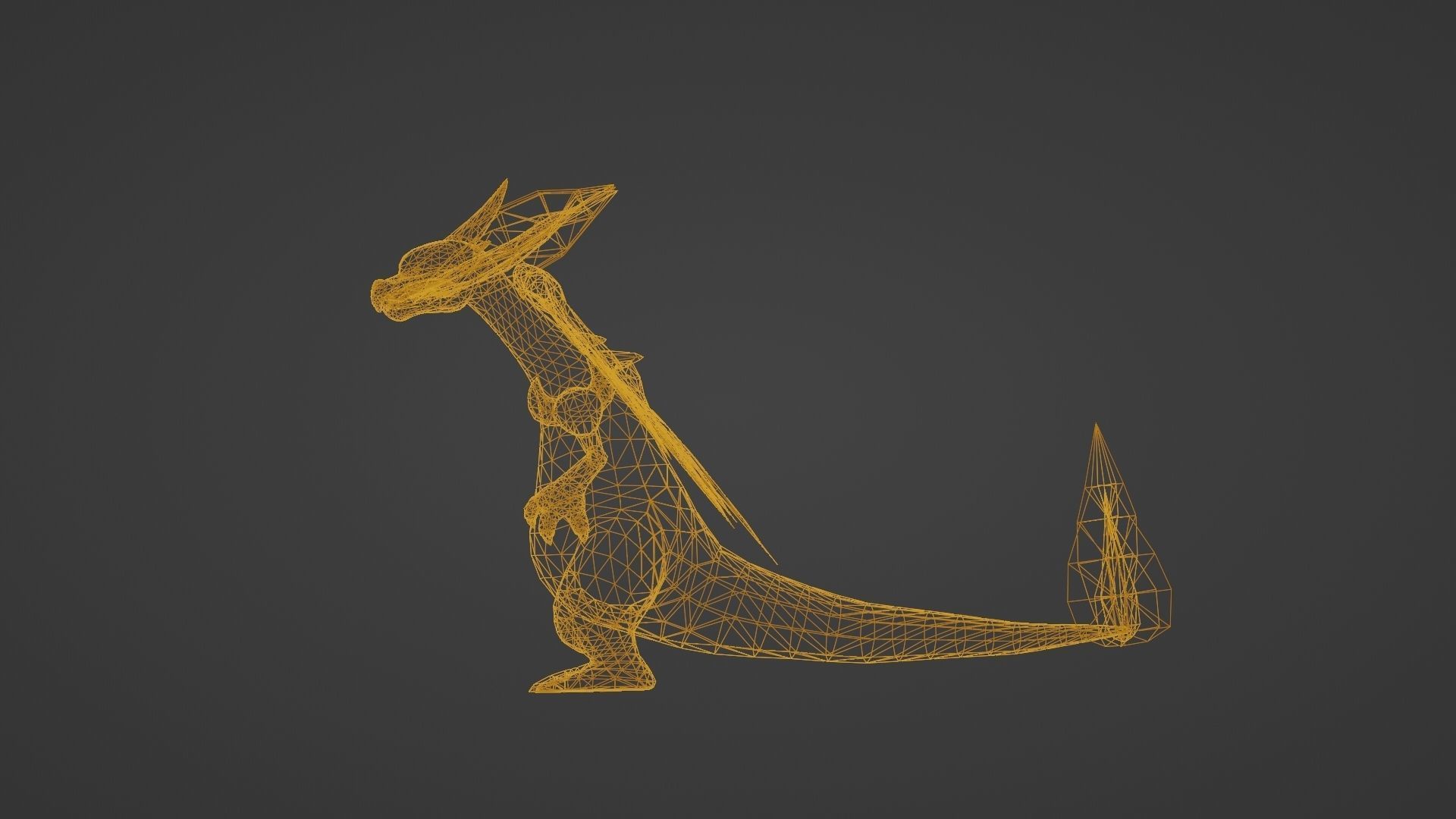 Charizard Mega X Low-poly 3D model_6