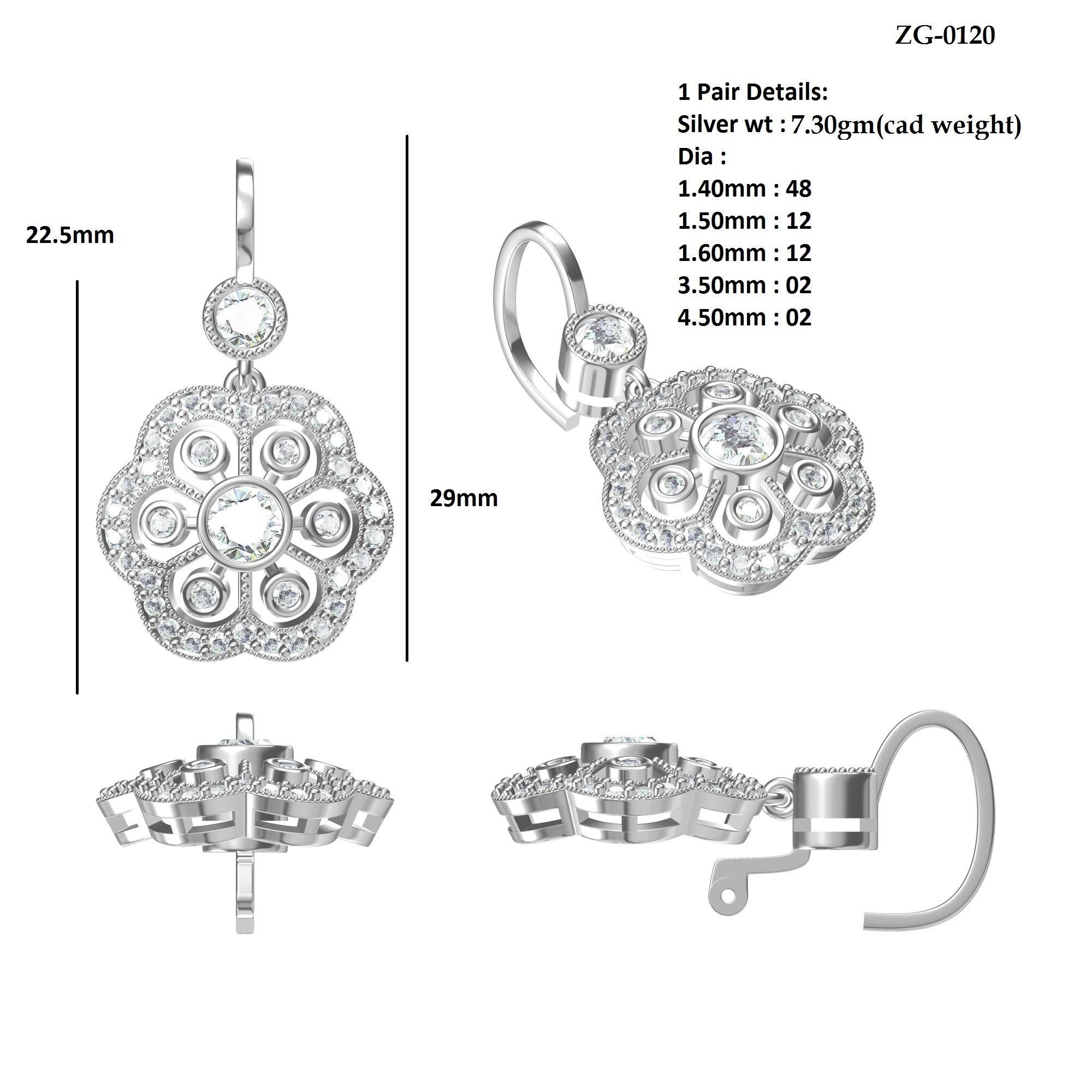 Antiq Earing 3D print model_6