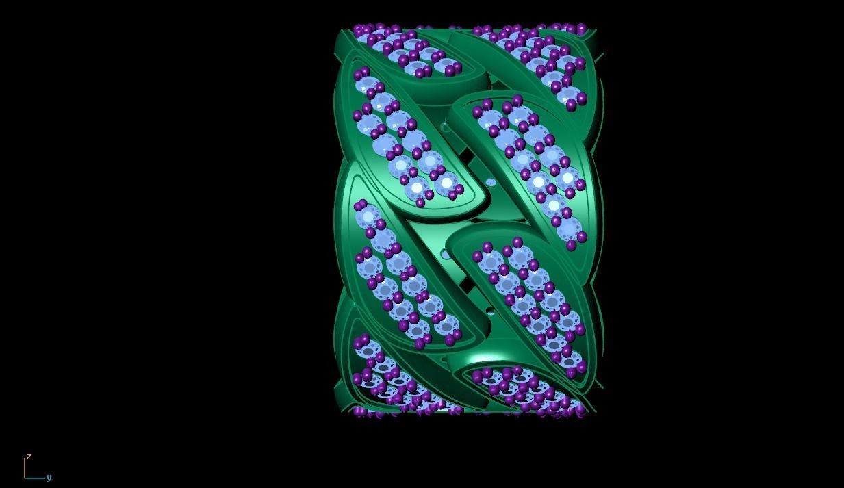 Cuban ring  2 piece 3D print model_24