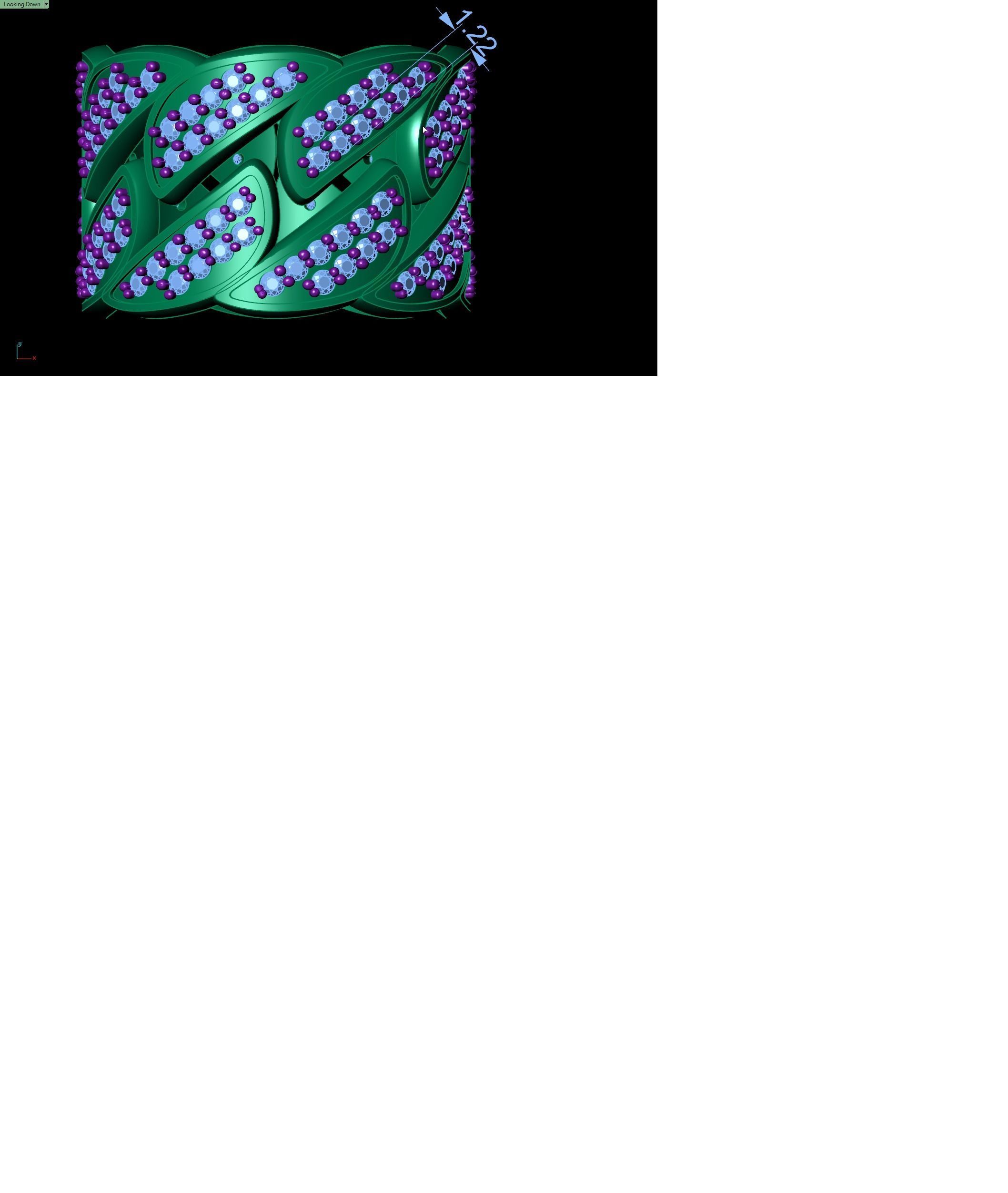 Cuban ring  2 piece 3D print model_6