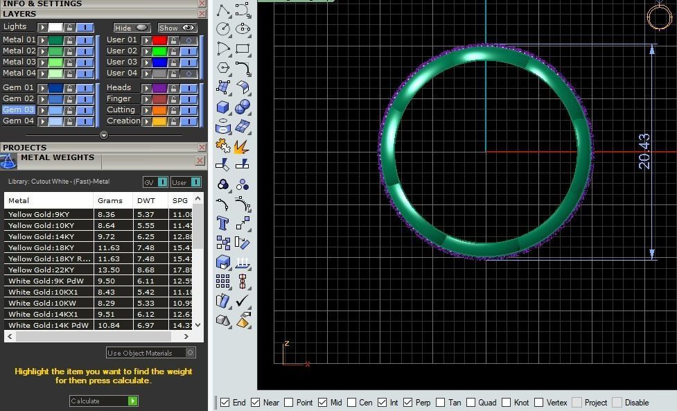Cuban ring  2 piece 3D print model_7
