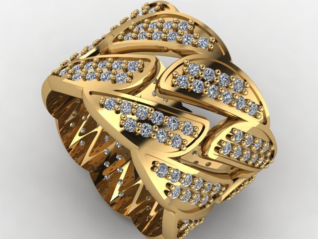 Cuban ring  2 piece 3D print model_18