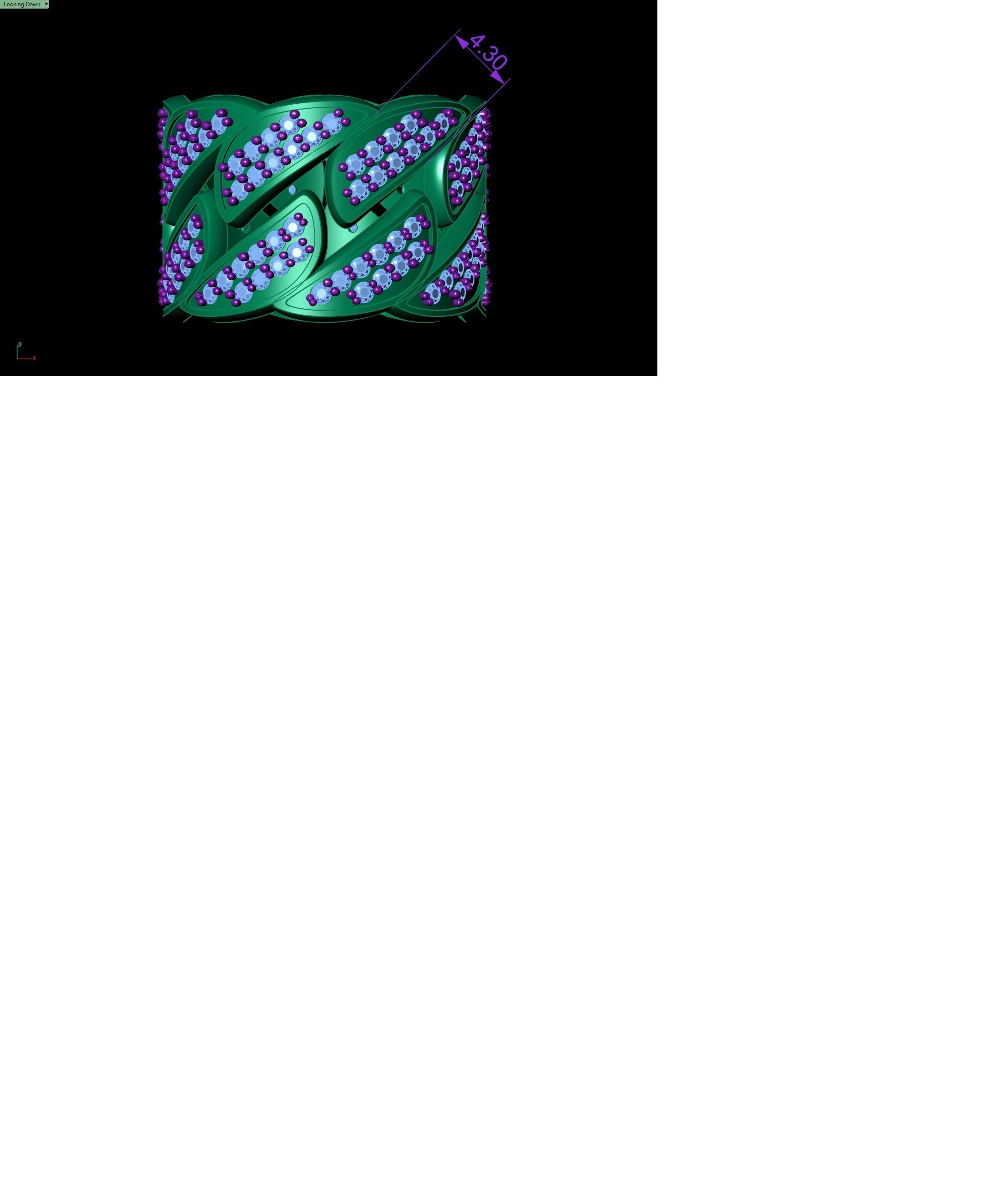 Cuban ring  2 piece 3D print model_9