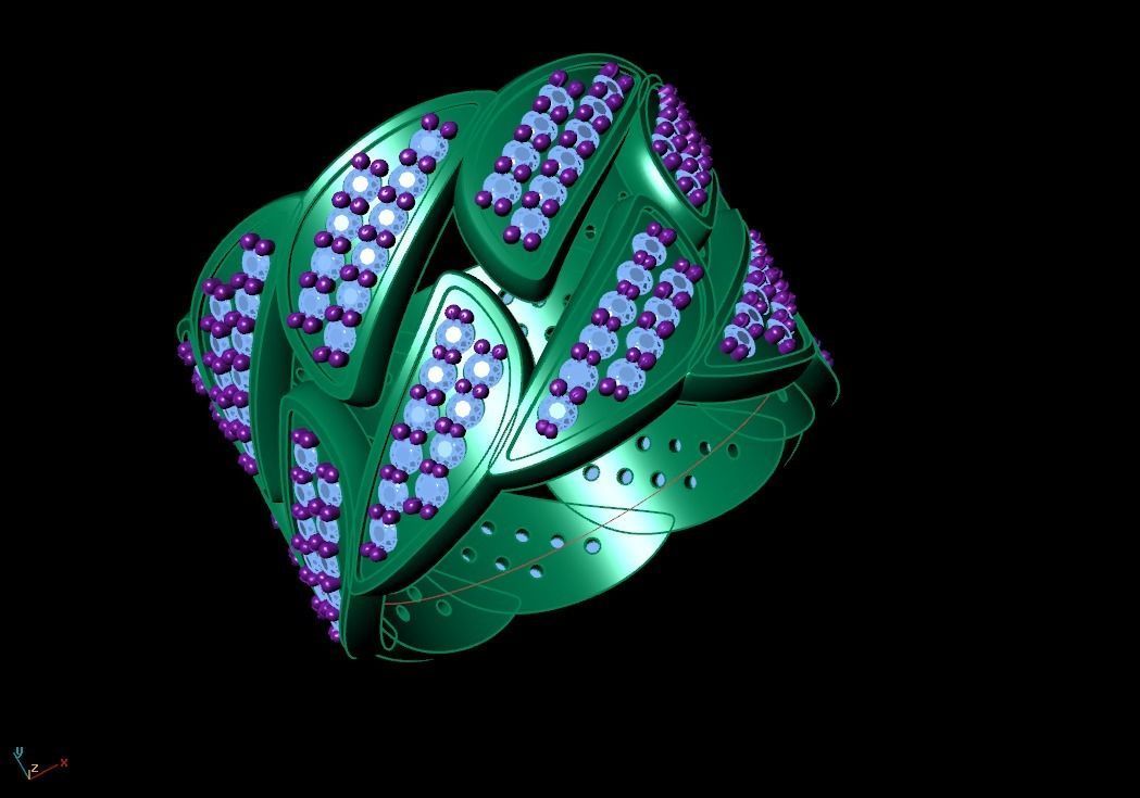 Cuban ring  2 piece 3D print model_20