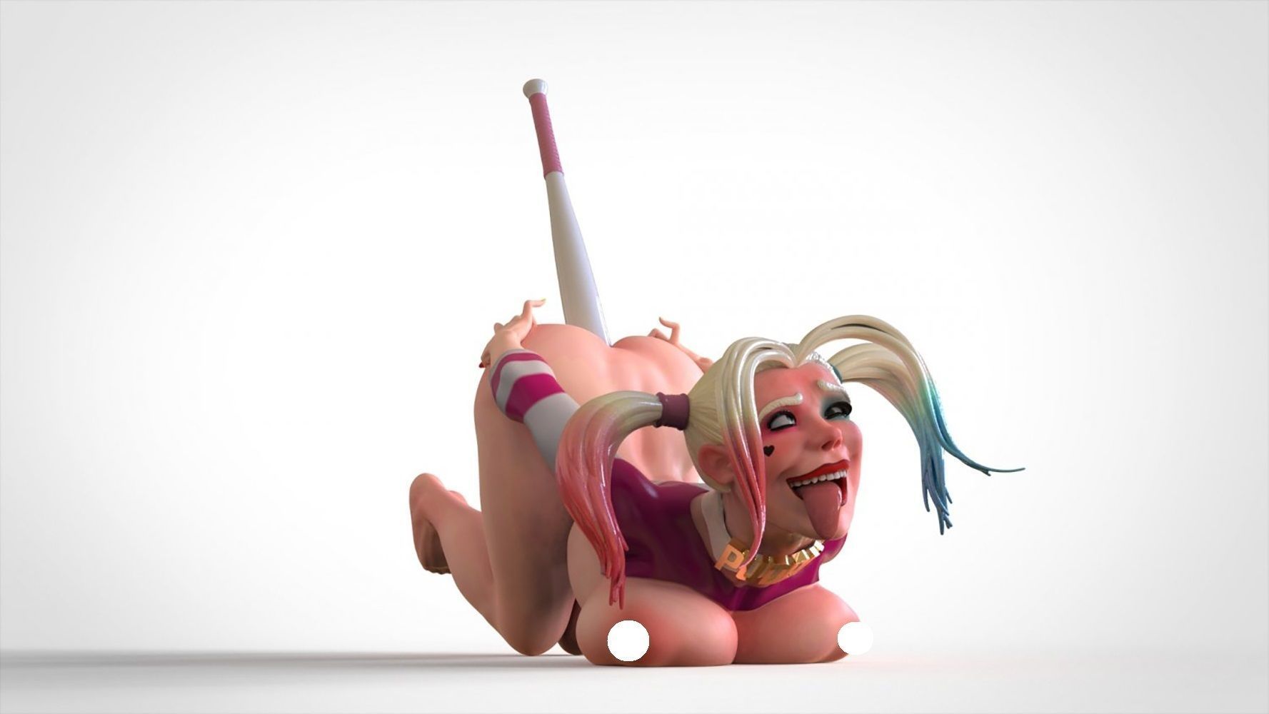 Harley Quinn Pen Holder 3D Model Ready to Print 3D print model_1