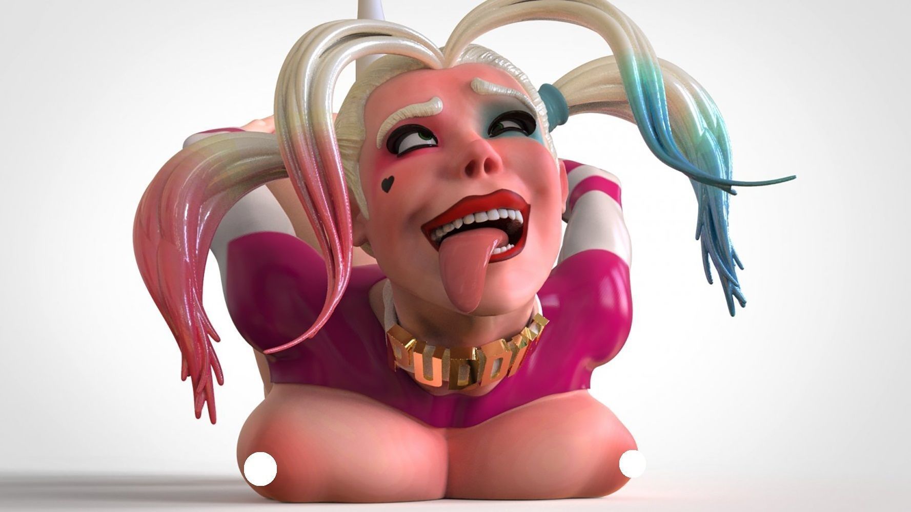 Harley Quinn Pen Holder 3D Model Ready to Print 3D print model_12
