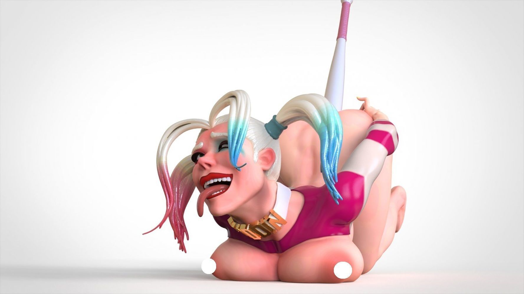 Harley Quinn Pen Holder 3D Model Ready to Print 3D print model_5