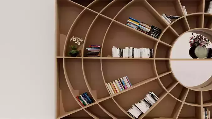 Circle shaped bookshelf Ideas