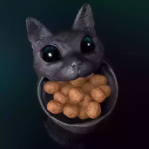 Cat  STL 3D Print Model High polygon