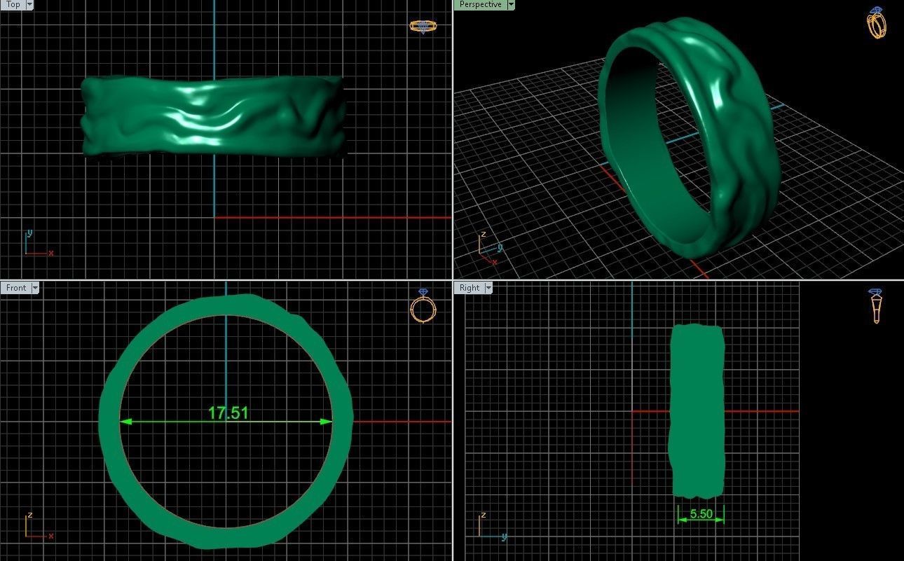 ring  apstract 3D print model_1