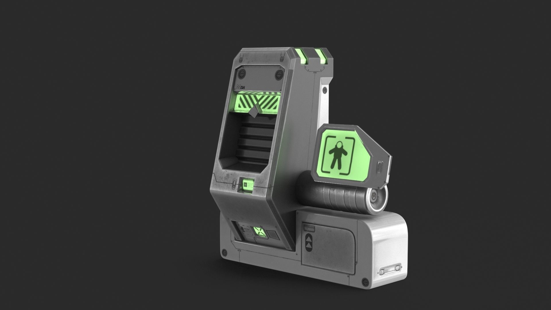 Sci Fi Scanner Display v3 Low-poly 3D model_11