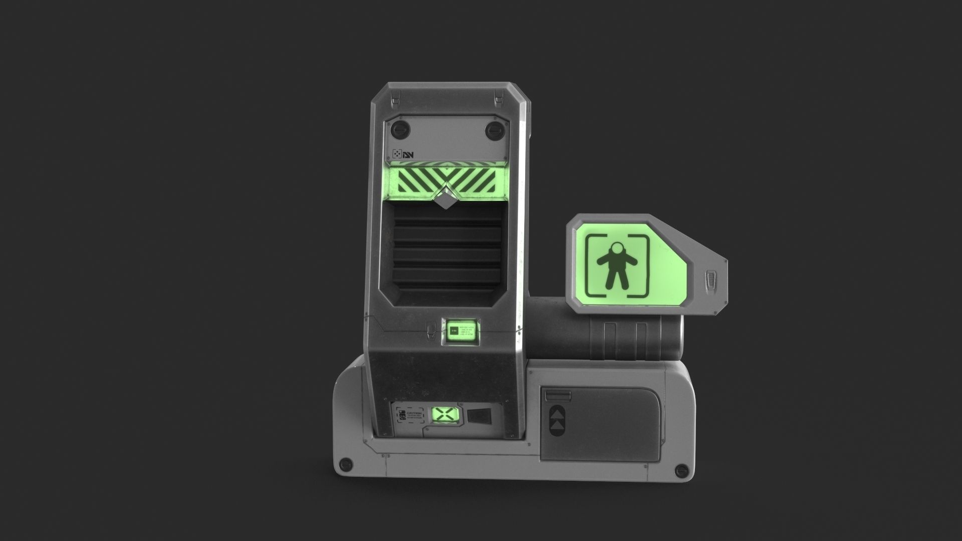 Sci Fi Scanner Display v3 Low-poly 3D model_12