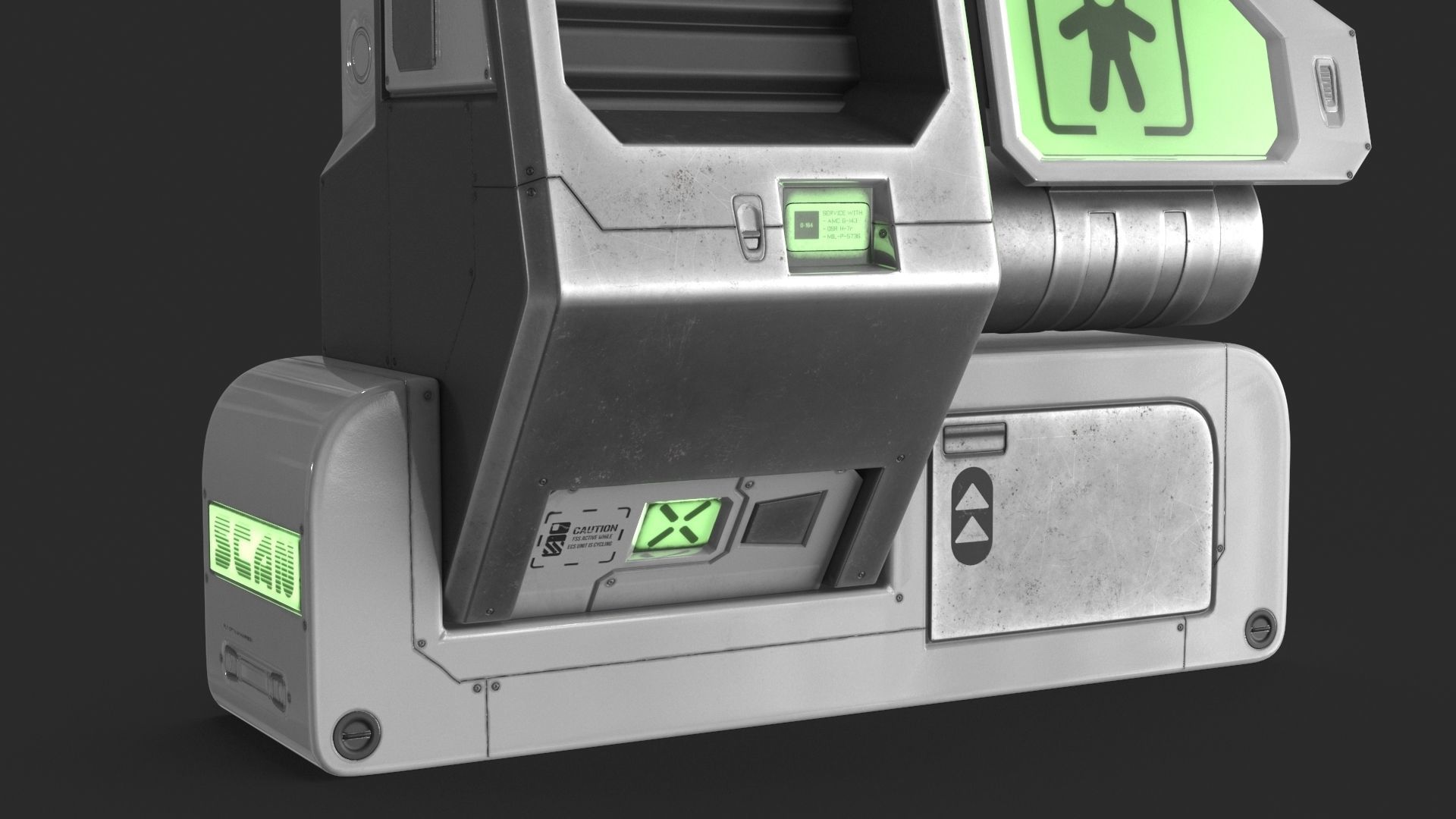 Sci Fi Scanner Display v3 Low-poly 3D model_14