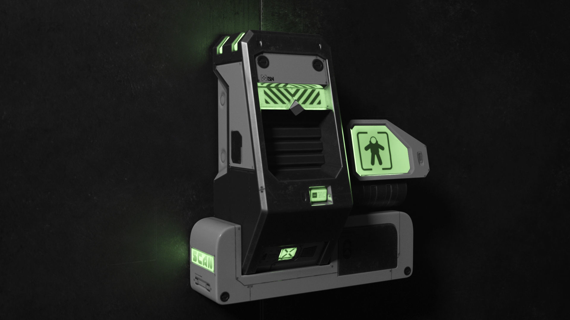 Sci Fi Scanner Display v3 Low-poly 3D model_3