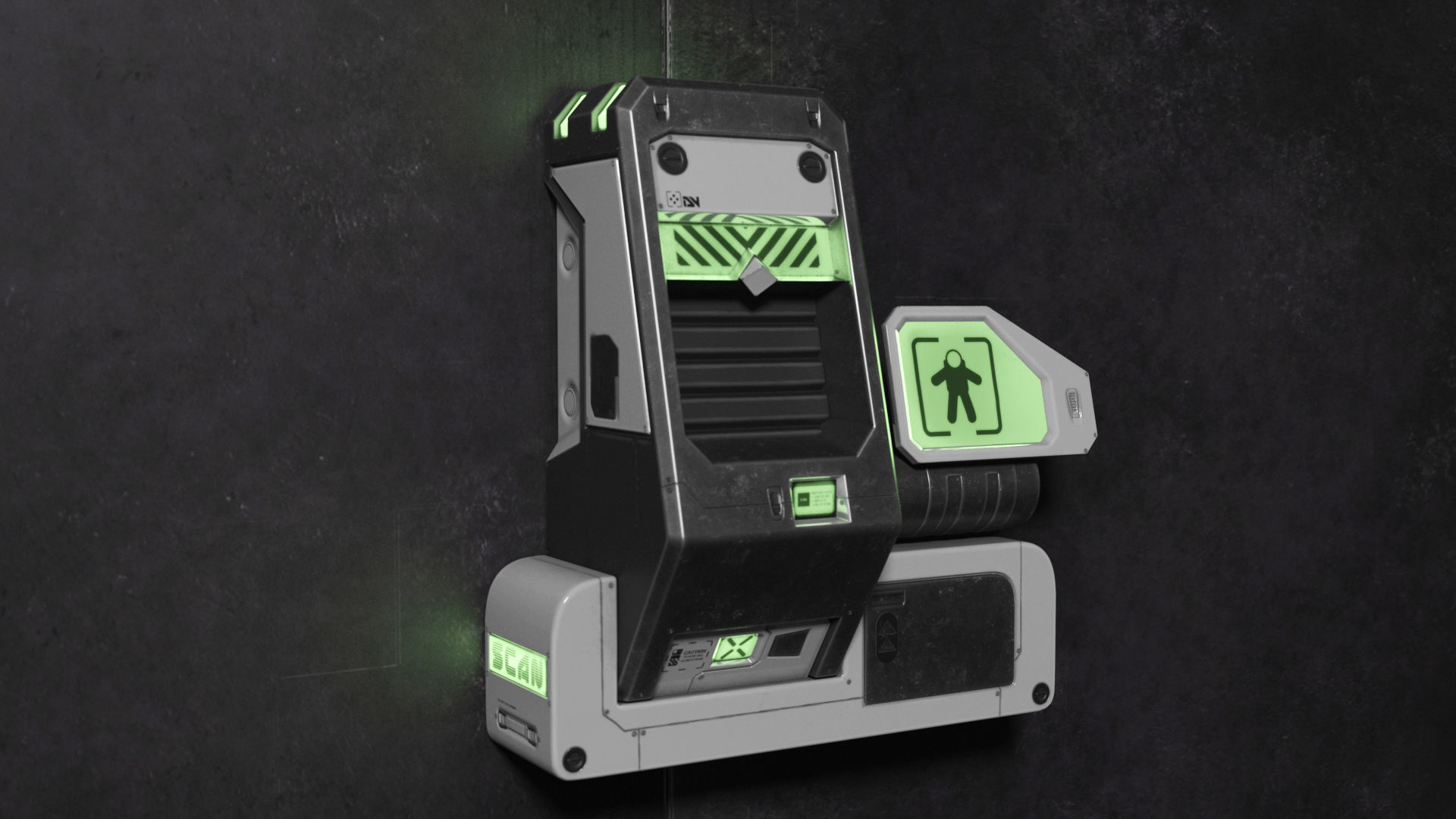 Sci Fi Scanner Display v3 Low-poly 3D model_2
