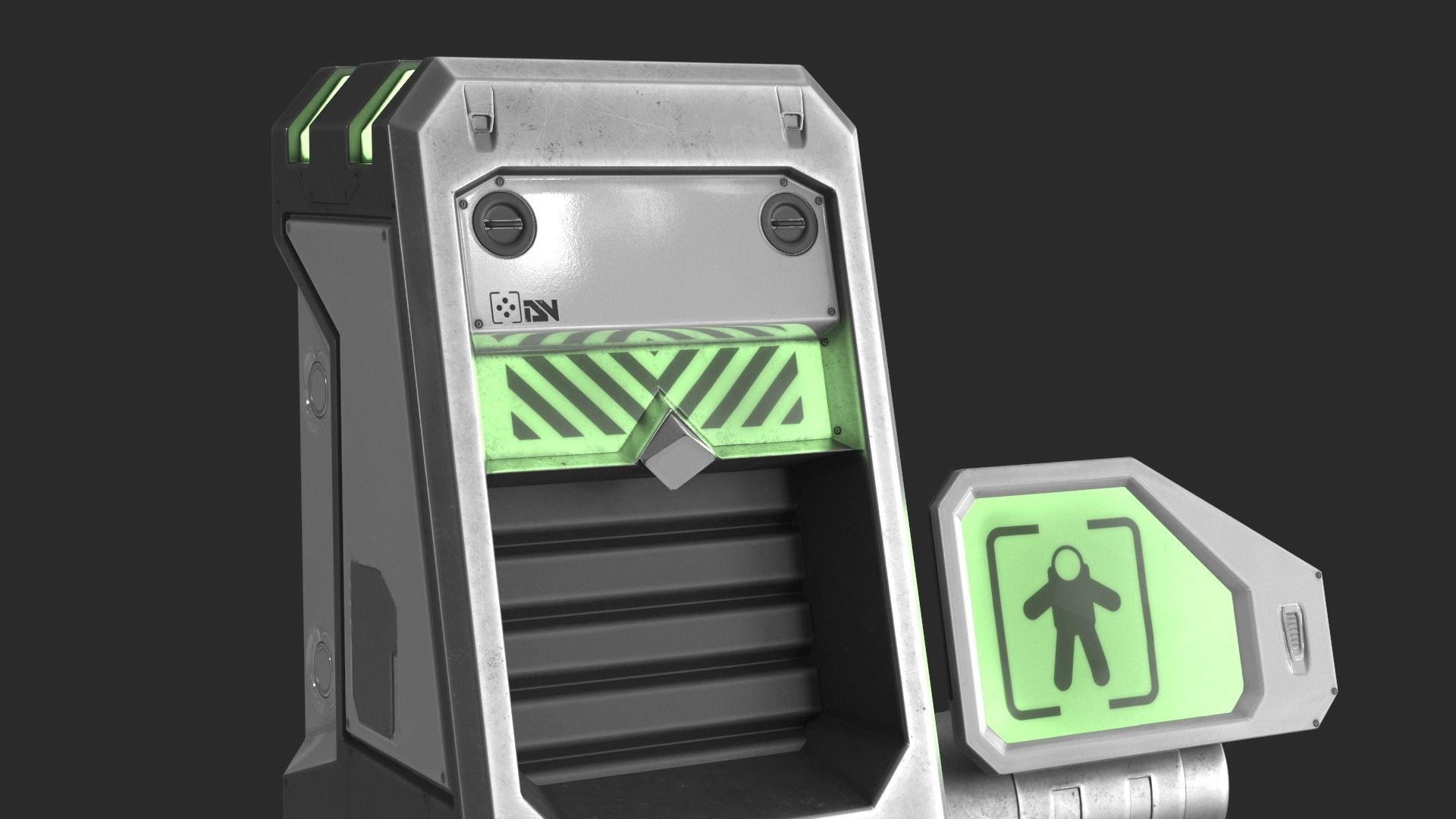 Sci Fi Scanner Display v3 Low-poly 3D model_13