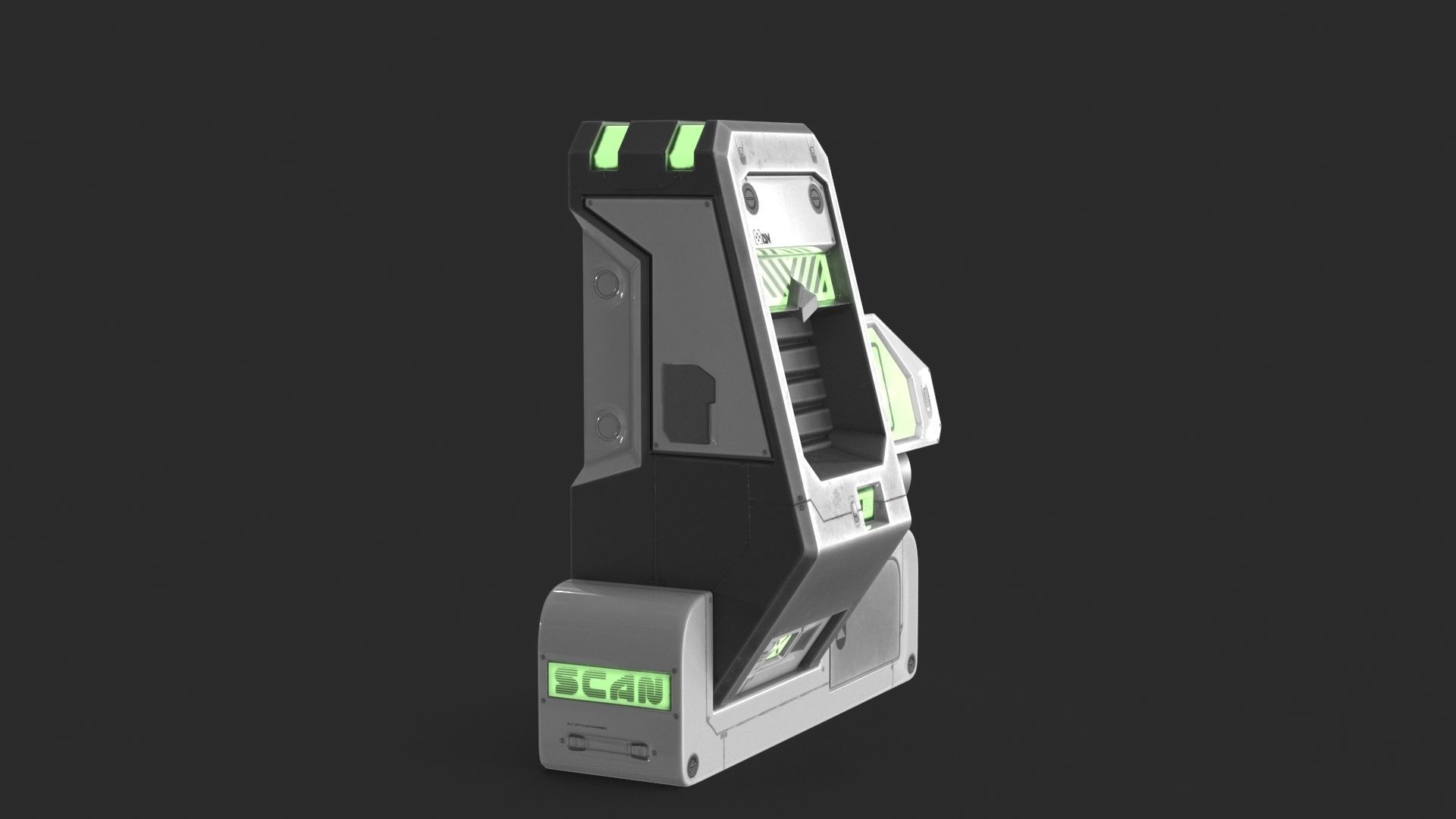 Sci Fi Scanner Display v3 Low-poly 3D model_6