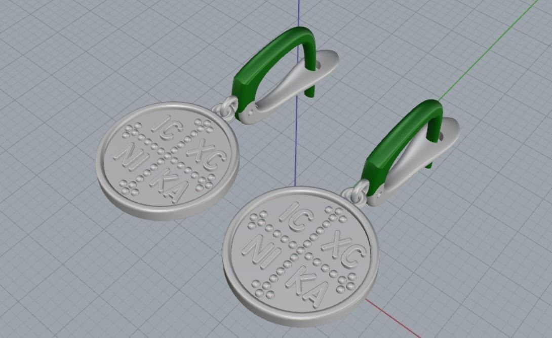 earrings 3D print model_10