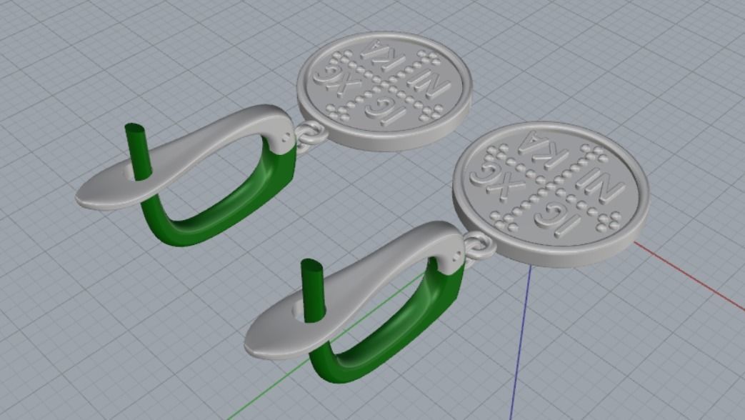 earrings 3D print model_8